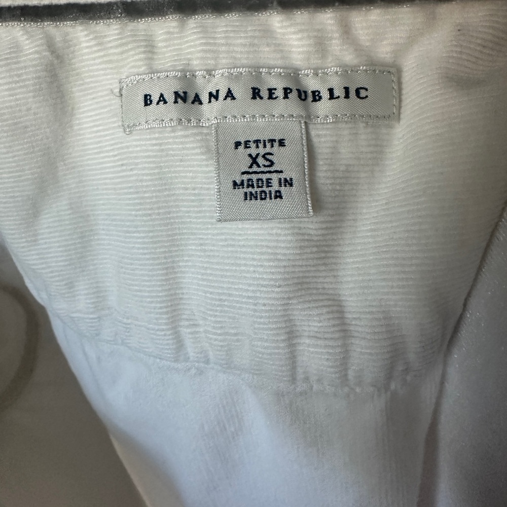 Banana Republic Women’s Country Cream White Button-Up Collared Blouse XSP - Picture 6 of 9